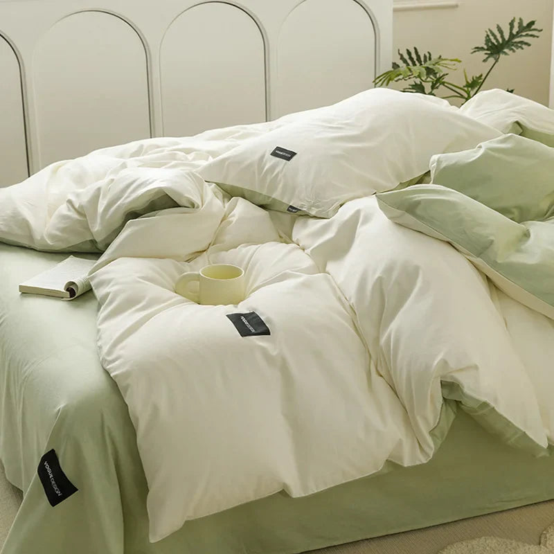 Afralia™ Cotton Bedding Set Super Soft Comforter All Season Home Textile