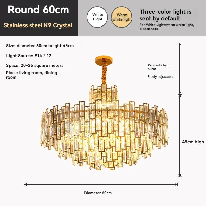 Afralia™ Golden Branch Crystal Chandelier for Bedroom & Living Room