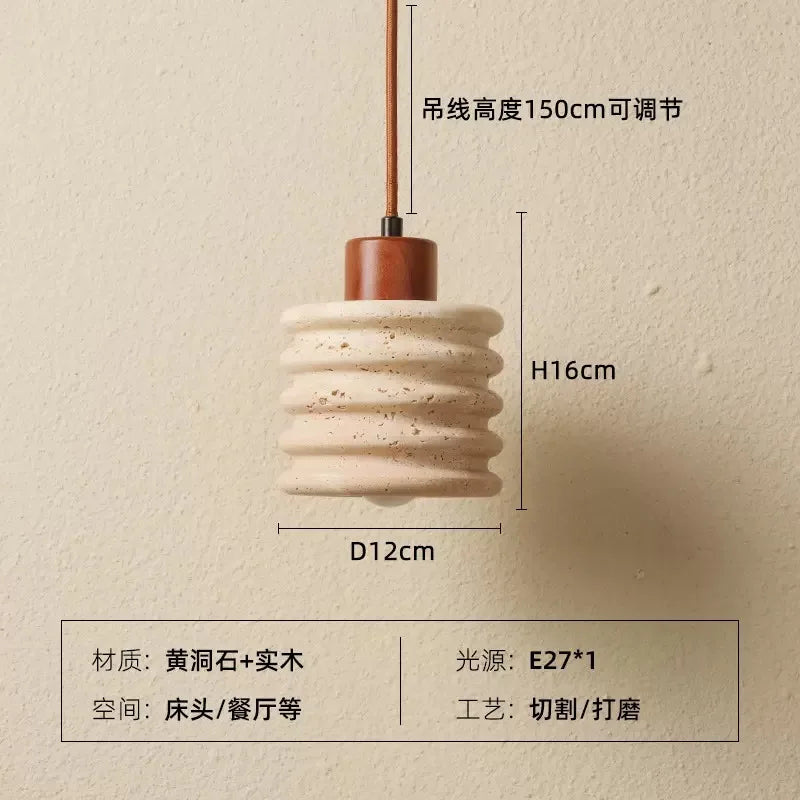 Afralia™ Log Chandelier: Nordic Vintage Kitchen Bedroom Hanging Lamp