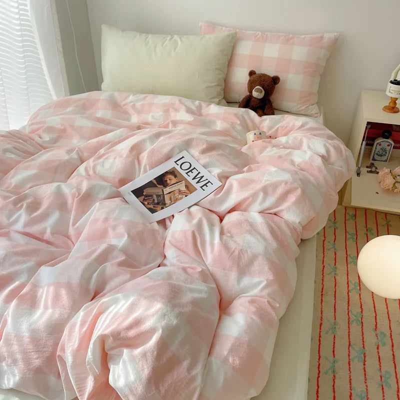 Afralia™ Striped Bedding Set, Soft Single Duvet Cover for All Seasons