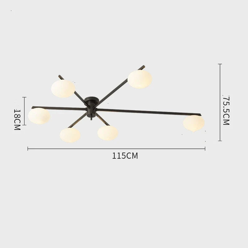 Afralia™ Brass Glass Ceiling Lamp, G9 Bulb Suspension Light for Bedroom, Living Room