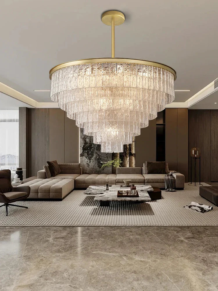 Afralia™ Elegant Crystal Glass Chandelier for Luxury Home Decor