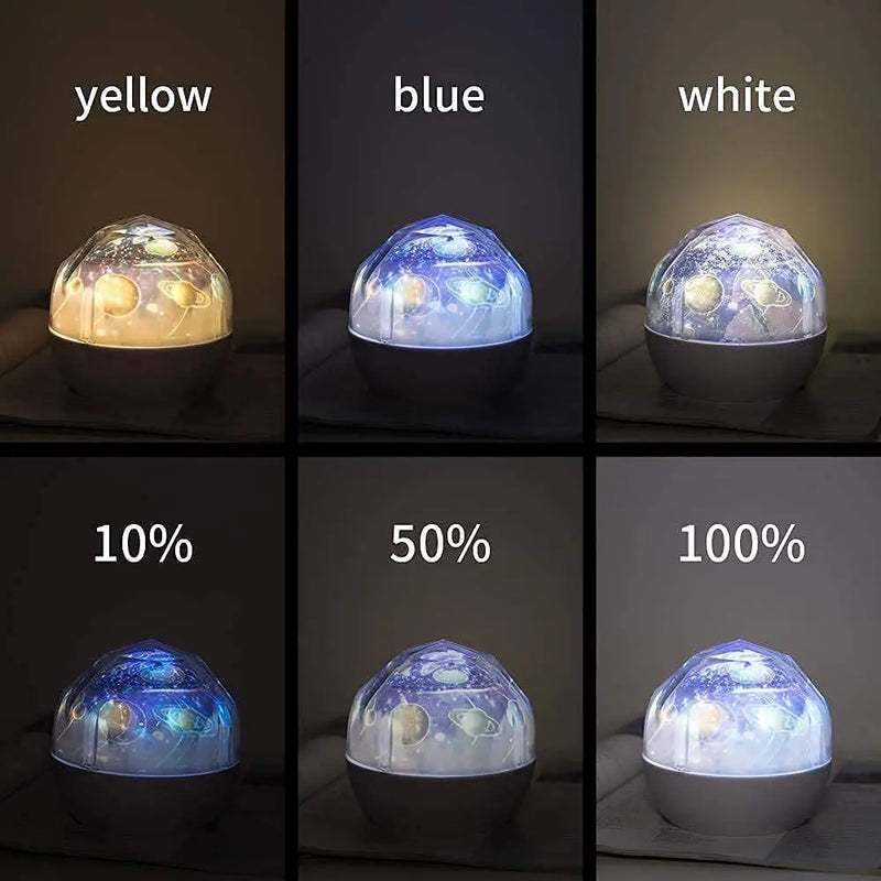 Afralia™ Starry Sky Projector Universe Night Light LED Lamp for Kids Baby Gift