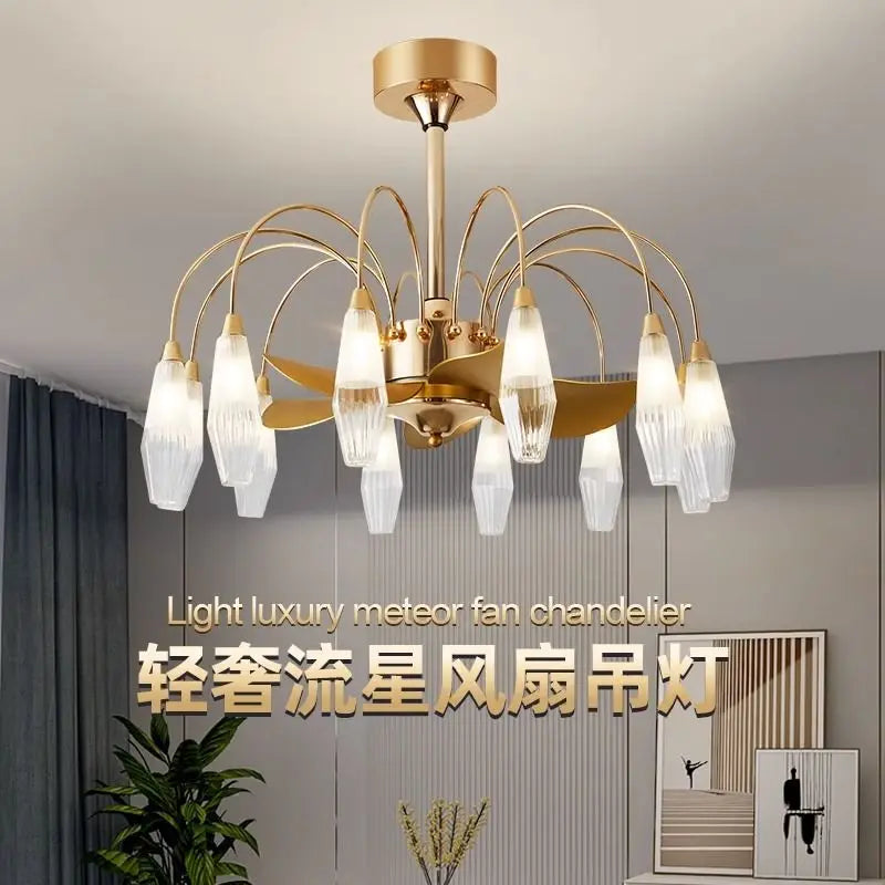 Afralia™ Ceiling Fan Lights with LED, Modern Indoor Lighting for Living Room, Bedroom, Dining Room