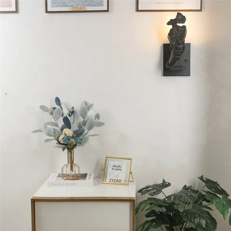 Afralia™ Nordic Retro Face Wall Lights Modern Bar Indoor Light Fixtures