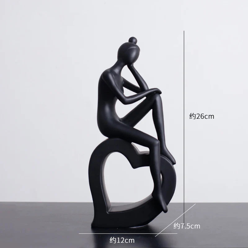 Abstract Figures Sculpture Modern Minimalism Decor Room Crafts Afralia™ Aesthetics