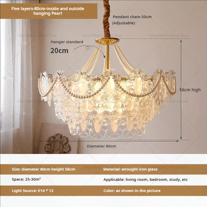 Afralia™ Cream Wind Crystal Chandelier - Elegant French Design for Luxury Living Spaces