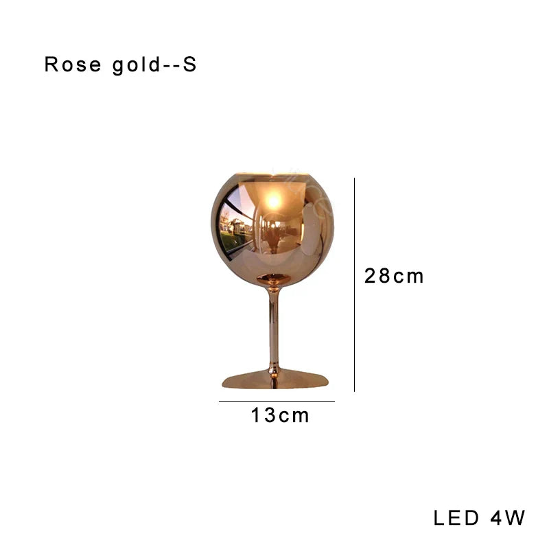 Afralia™ Gold Chrome Glass Table Decor Lamp for Luxury Living Room, Villa, Store, Cafe