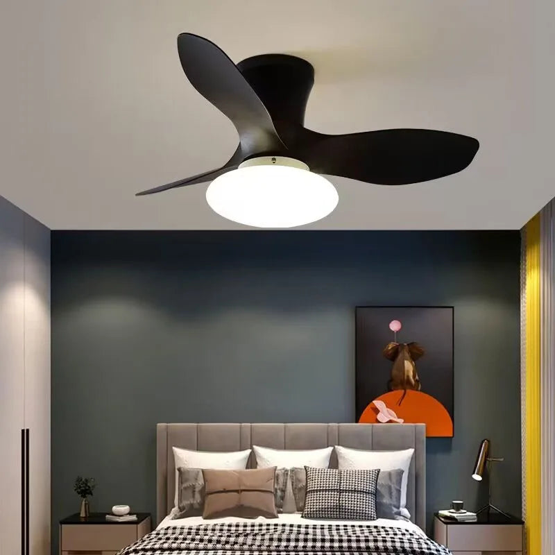 Afralia™ Ceiling Fan Lamp with Remote Control and Reversible LED Lights