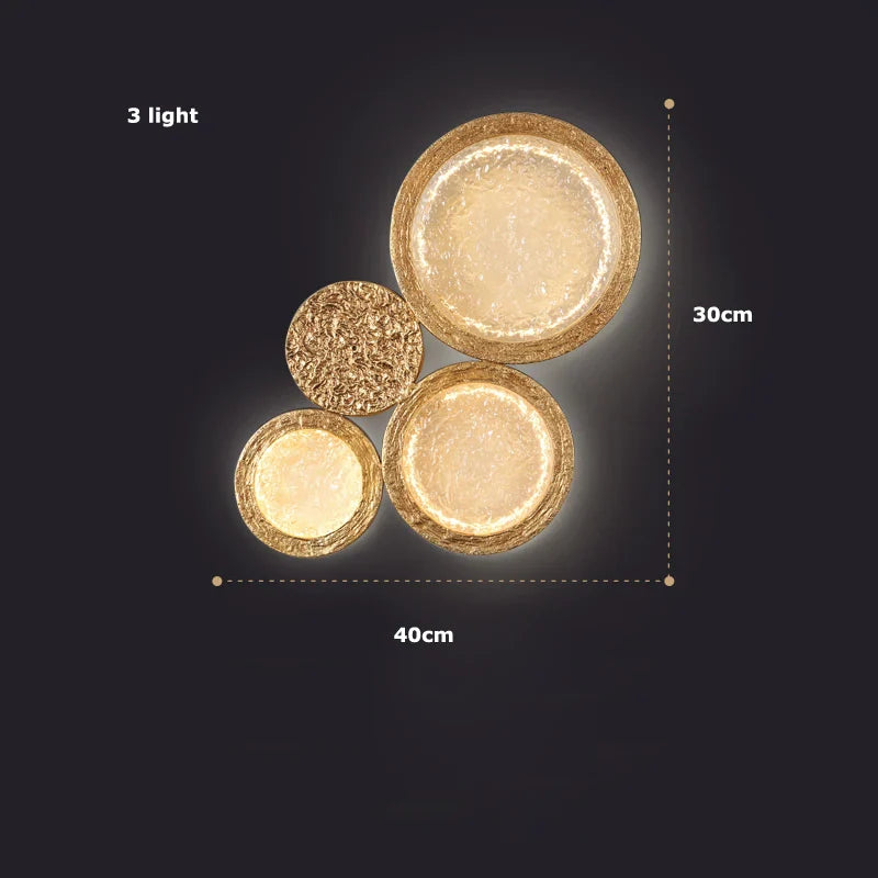 Afralia™ Copper Magic Mirror Wall Sconce Light for Living Room Bedroom