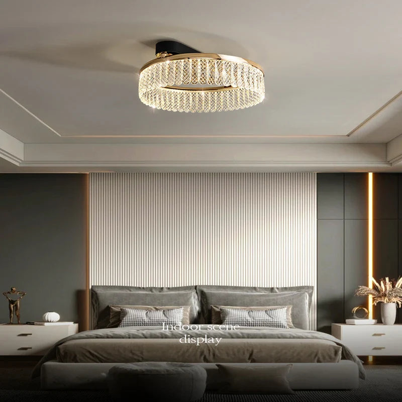 Afralia™ Luxury Rhombus Crystal LED Chandelier for Living Room
