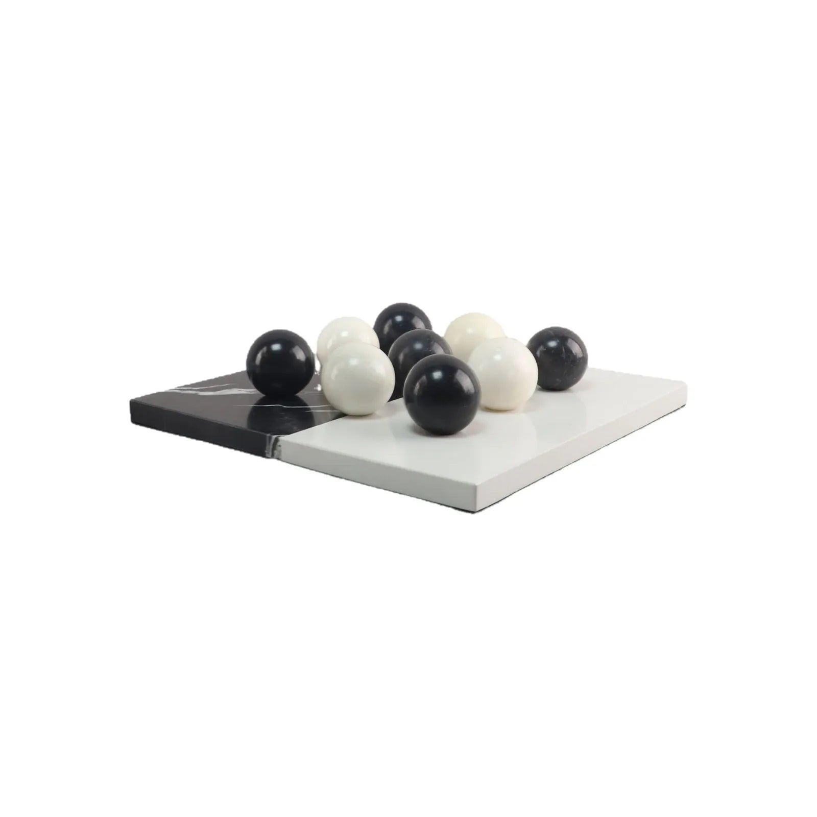 Afralia™ Geometric Marble Chessboard Figurines Home Decor Square Pattern