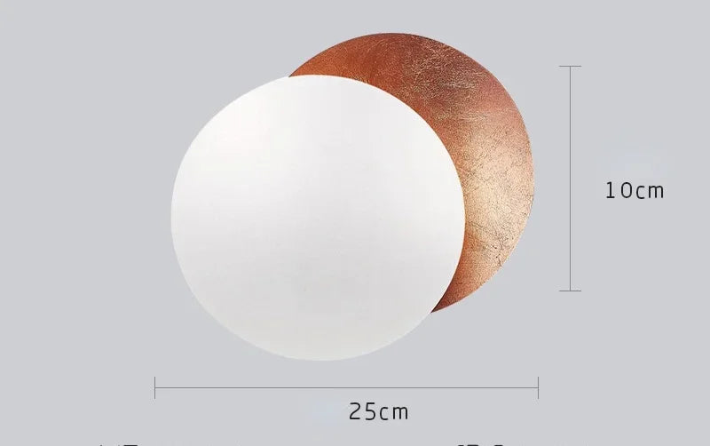 Afralia™ Modern Moon Eclipse LED Wall Lamps for Living Room Bedroom Decoration