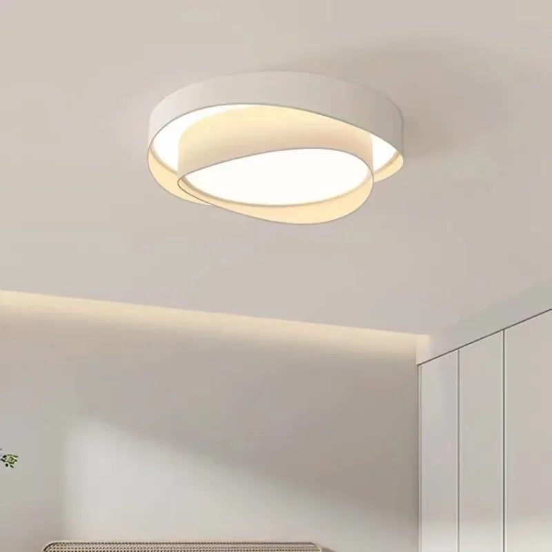 Afralia™ Modern White LED Ceiling Light - Nordic Minimalism Luminarias for Bedroom