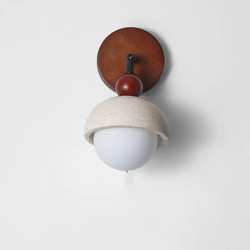 Afralia™ White Glass LED Wall Lights - Modern Nordic Bedroom Sconce