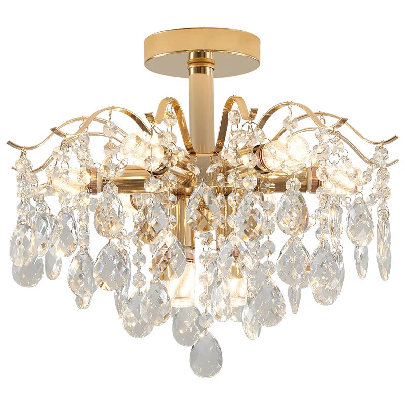 Afralia™ Crystal Chandelier: Luxury French Retro Charm, Modern & Romantic Lighting