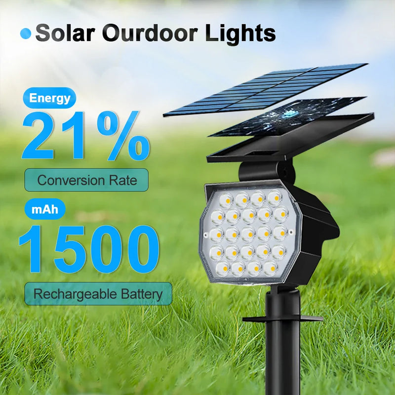 Afralia™ Solar Landscape Spotlights | Adjustable Waterproof Outdoor Solar Lights