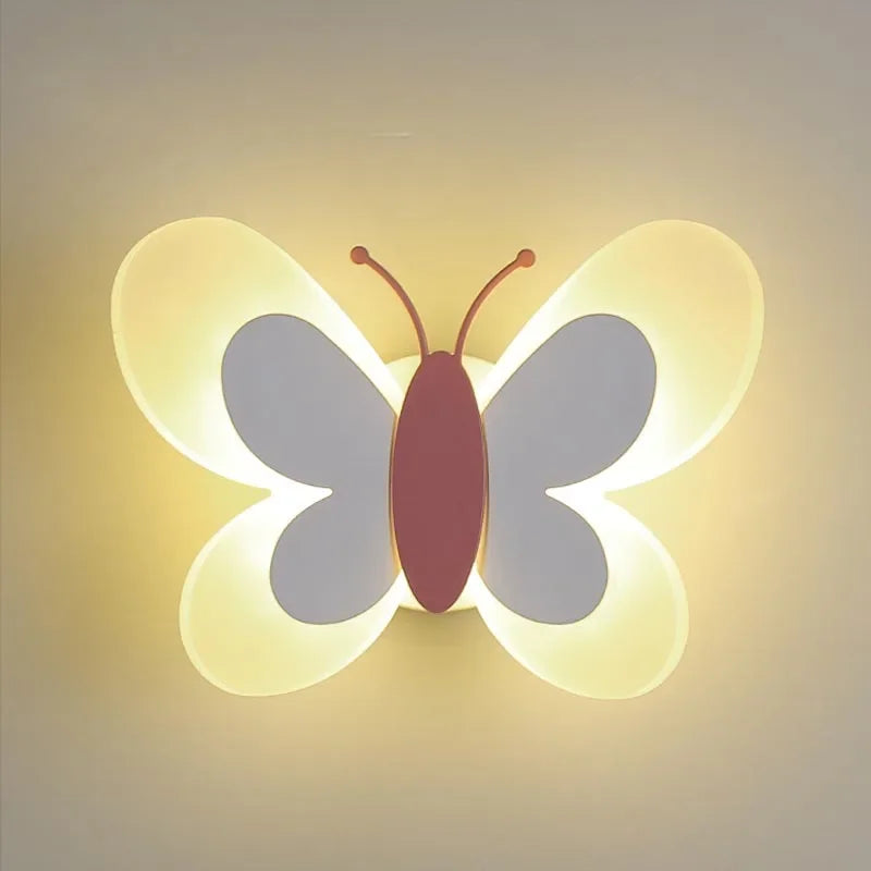 Afralia™ Butterfly Girl Cartoon Children Room Lamp with Energy-Saving LED for Bedroom