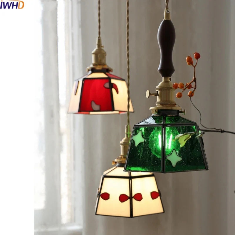 Afralia™ Glass LED Pendant Lights for Home Decor - Modern Hanging Lamp