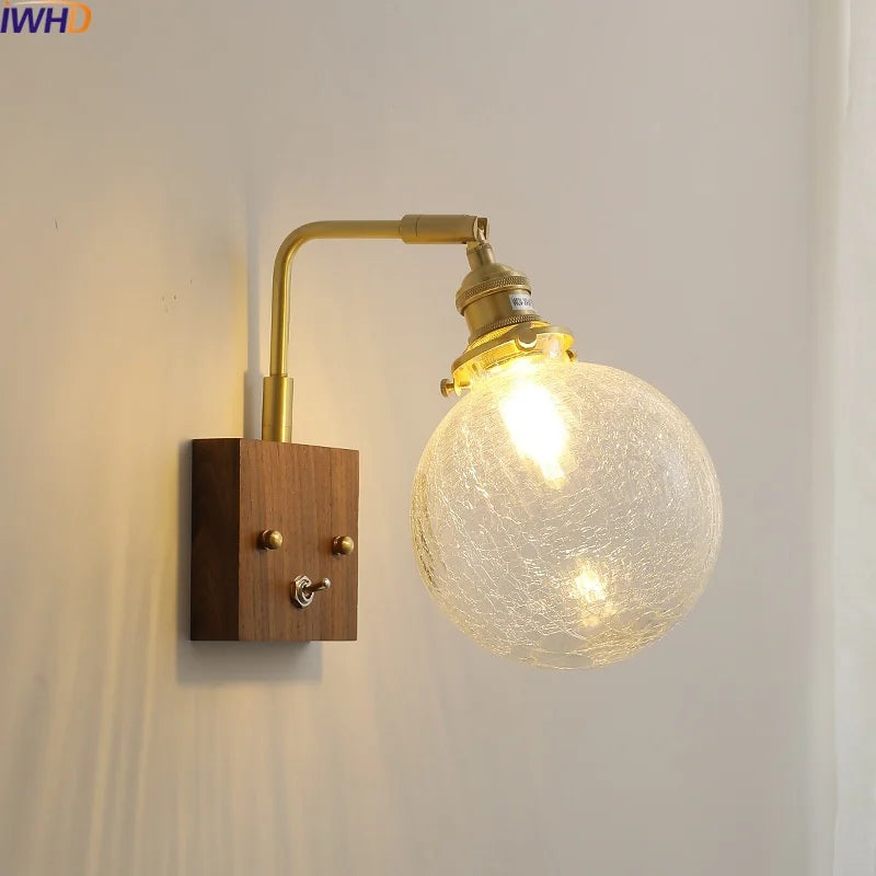Afralia™ Nordic LED Wall Lamp Glass Copper Bathroom Mirror Light Fixtures