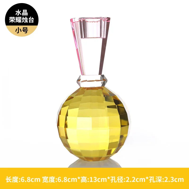 Afralia™ Crystal Candle Holder: Elegant Table Centerpiece for Romantic Events & Home Decor