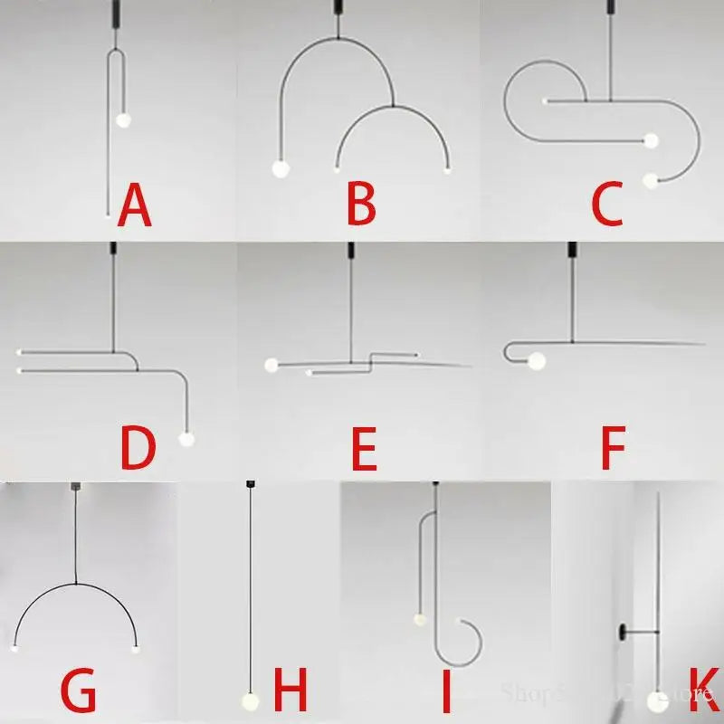 Afralia™ Minimalist Glass Pendant Lamp with LED Chandelier for Home Decor