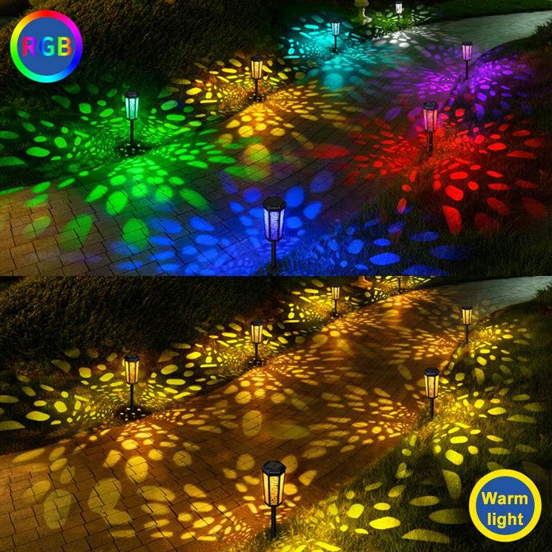 Afralia™ Solar RGB Garden Lights: Waterproof, Warm Light for Courtyard, Lawn, Backyard.