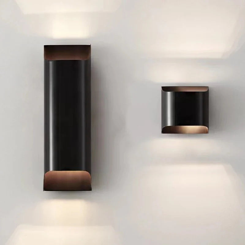 Afralia™ Modern Brass LED Wall Lamp Minimalist Atmosphere Lighting Sconce