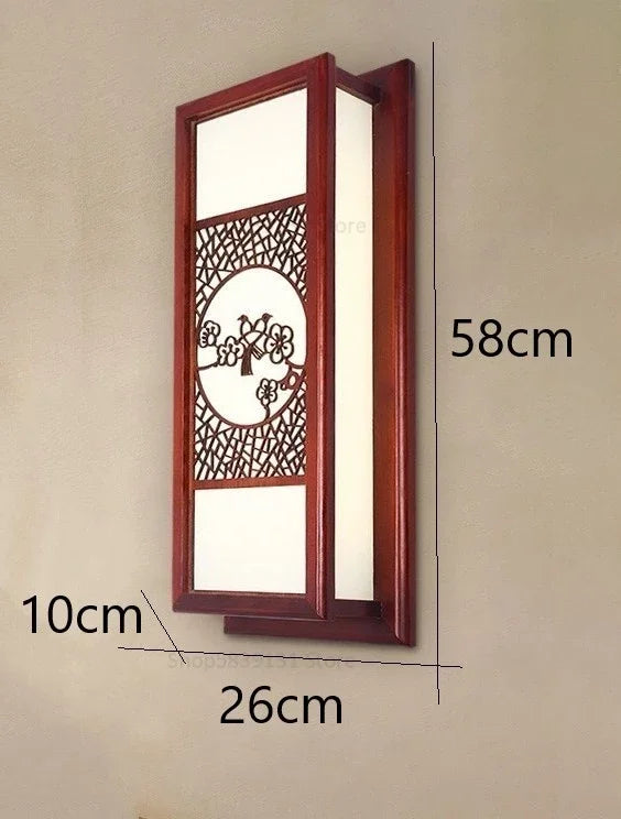 Afralia™ Wooden Ceiling Lights: Modern Chinese Style, Solid Wood Lamps for Living Room and Bedroom