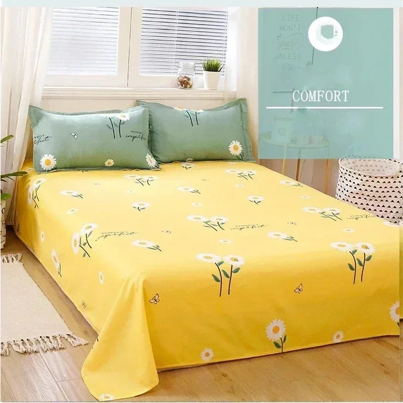 Daisy Print Bedding Set King/Queen Size by Afralia™ - Cozy & Durable