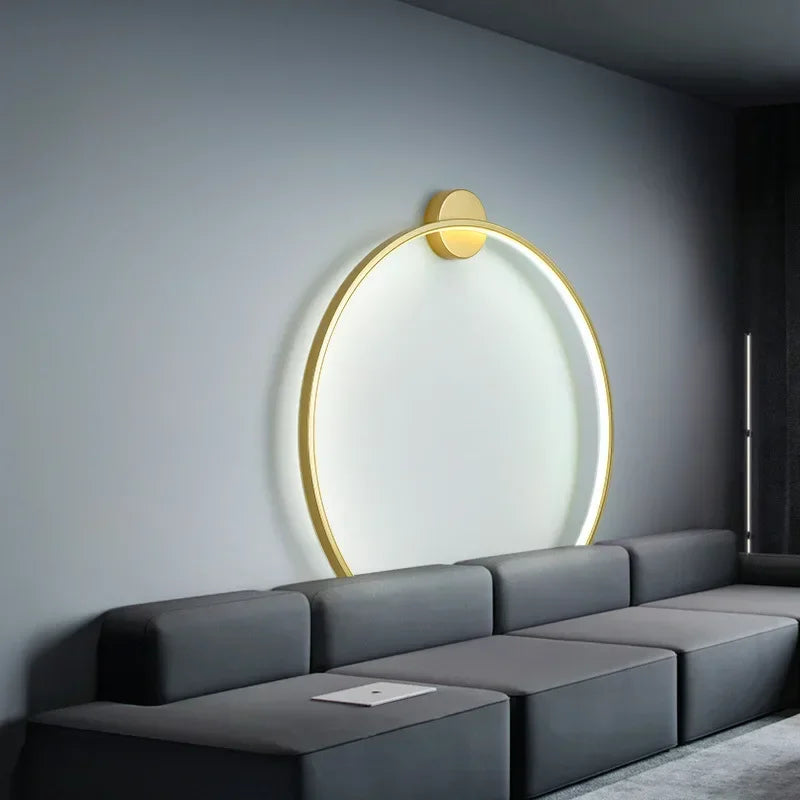 Afralia™ Nordic Ring LED Wall Lamp Modern Sconce for Living Room Bedroom Hallway