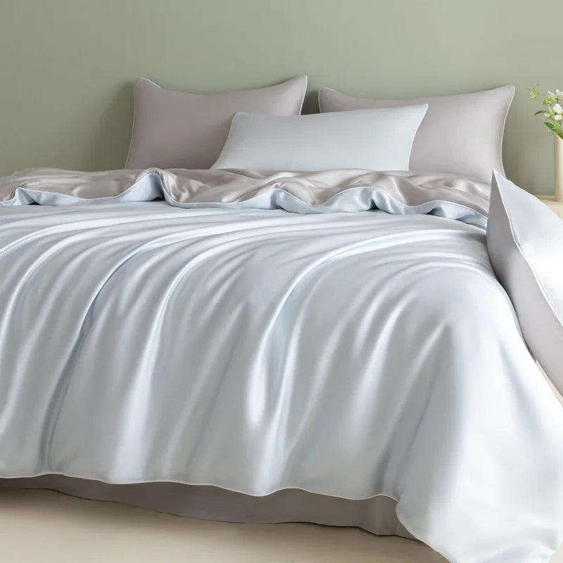 Afralia™ Cool Touch Solid Color Bedding Set - Skin-Friendly & Breathable