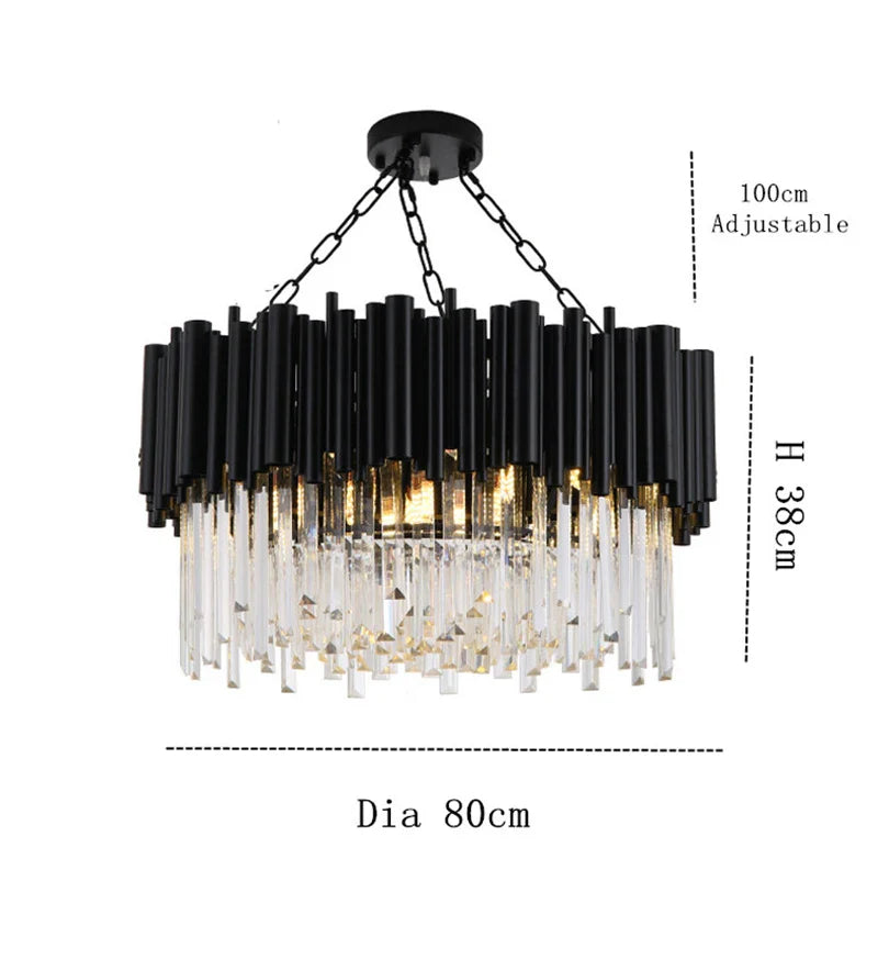 Afralia™ Crystal Chandelier: Modern Luxury Lighting for Elegant Living and Dining Rooms