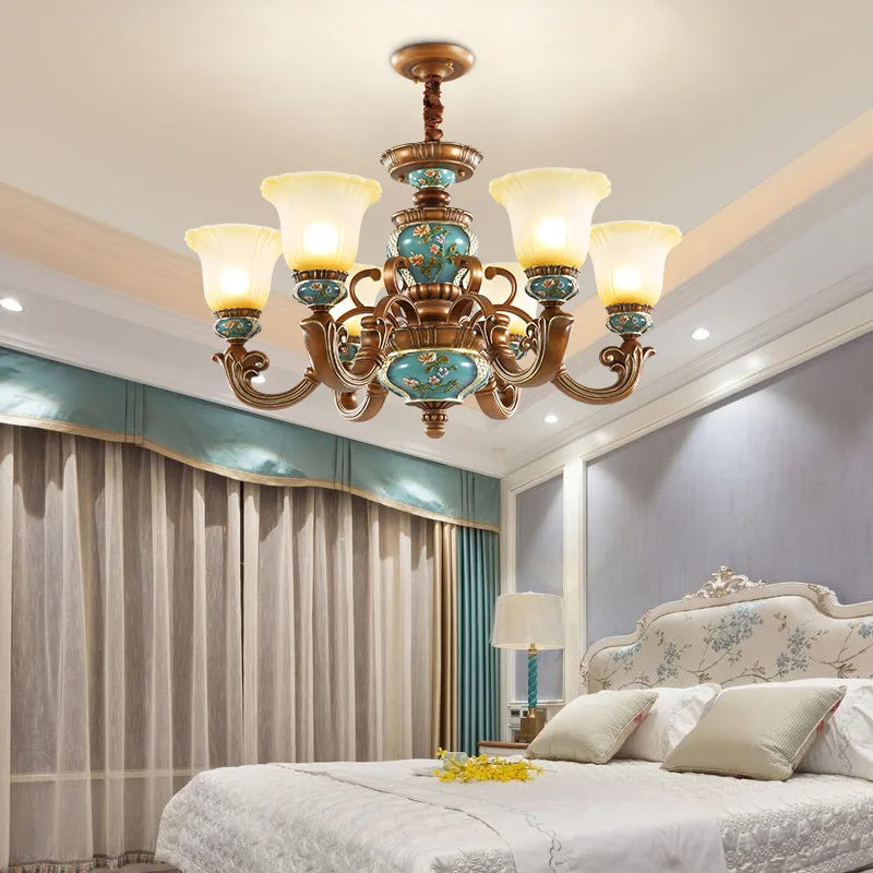 Afralia™ Classical Resin Chandelier for Luxurious Living Room, Dining Room, and Bedroom Lighting
