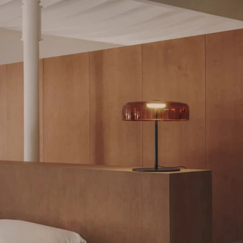 Afralia™ Glass Table Lamp - Nordic Style Nightstand Lamp, Adjustable Brightness, Minimalist Design