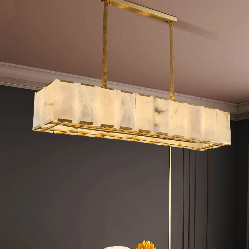 Afralia™ Marble Copper Chandelier: Elegant Modern Luxury Lighting for Living Room, Bedroom & Dining