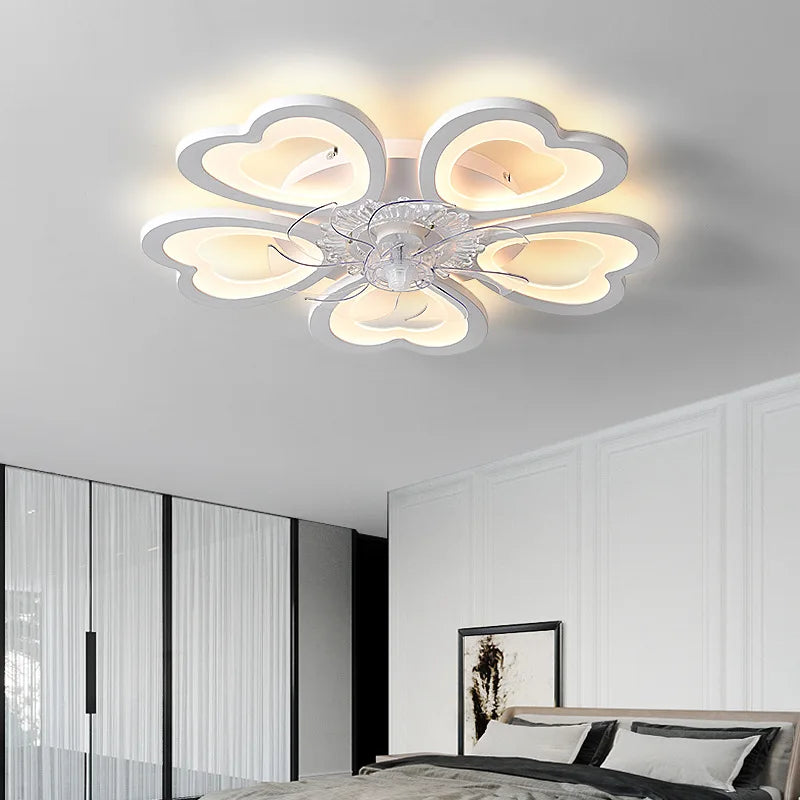 Afralia™ Dimmable Ceiling Fan Lights with Remote Control for Living Children's Bedroom Dining Room