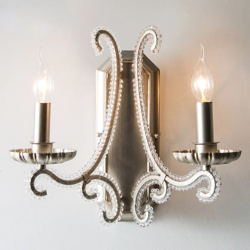 Afralia™ Crystal LED Chandelier: French Living Room Retro E14 Pendant Light for Home Decor