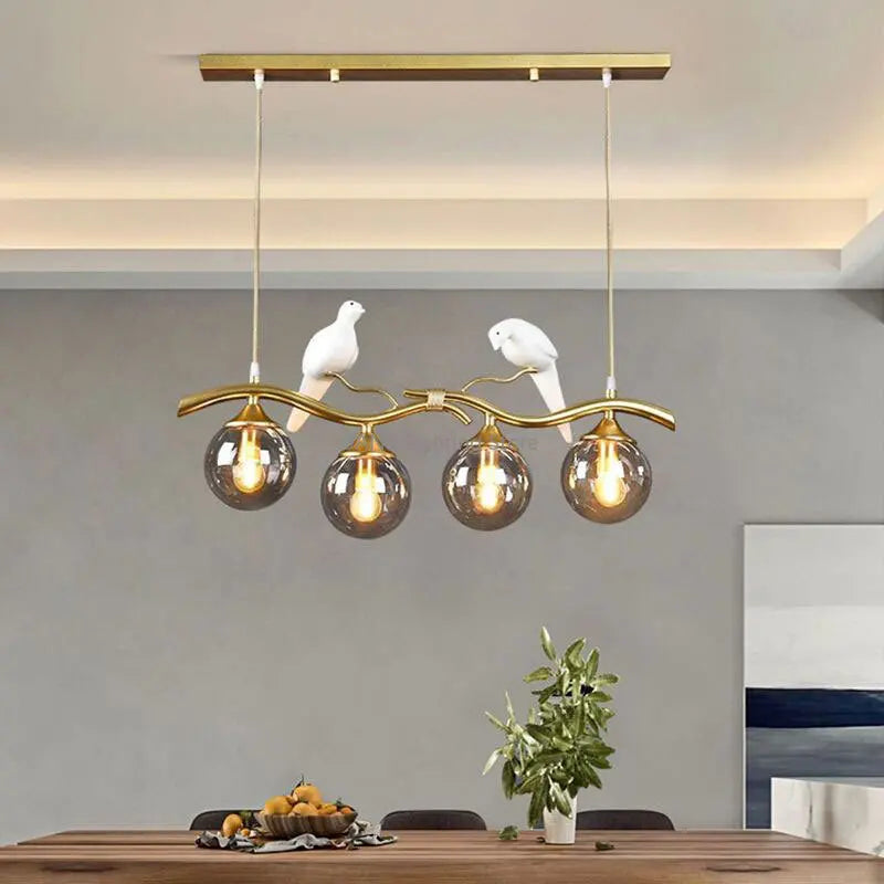 Afralia™ Glass Pendant Lights for Living Room, Restaurant & Counter, LED Interior Decor Lamps