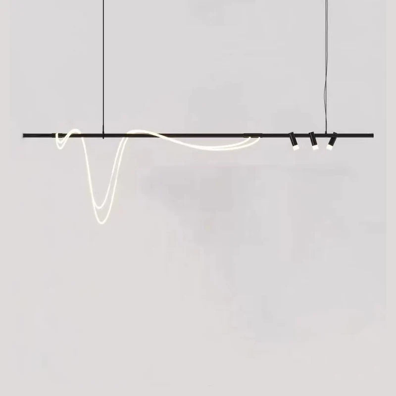 Afralia™ Minimalist Nordic Art Bar Chandelier - Long Line Designer Table Lamp