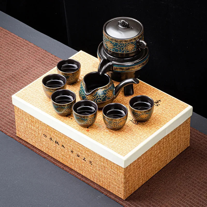 Afralia™ Ceramic Kung Fu Tea Set with Custom Logo - Luxury Teaware Gift
