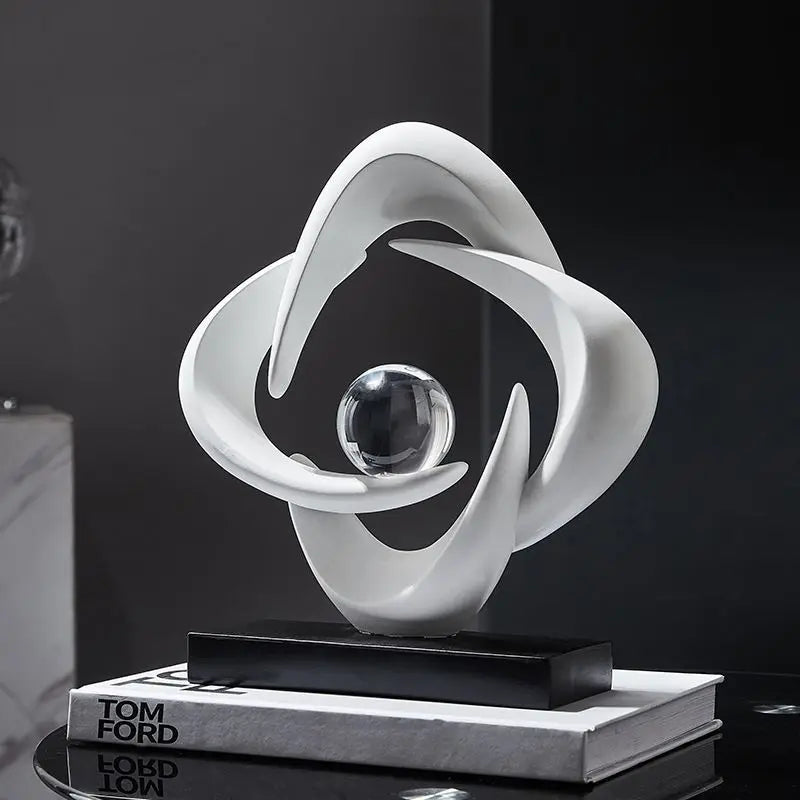 Afralia™ Abstract Resin Sculpture Figurine for Home Decor & Table Centerpiece