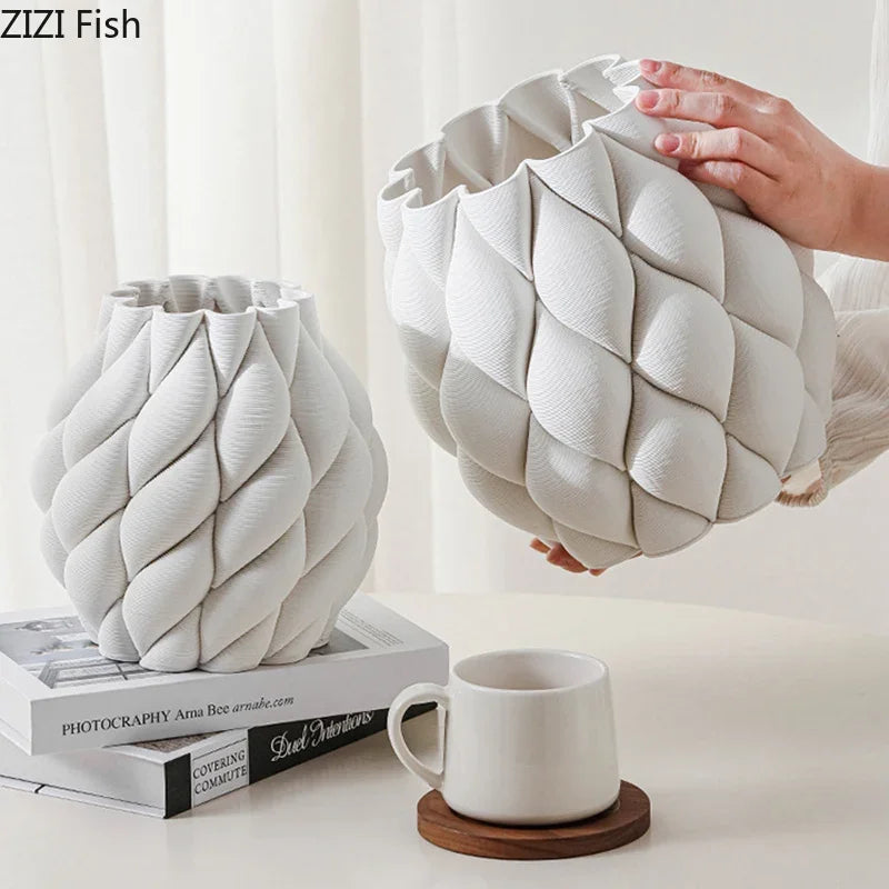 Afralia™ Minimalist Ceramic Vase for Creative Plant Pot Decoration and Flower Arrangement