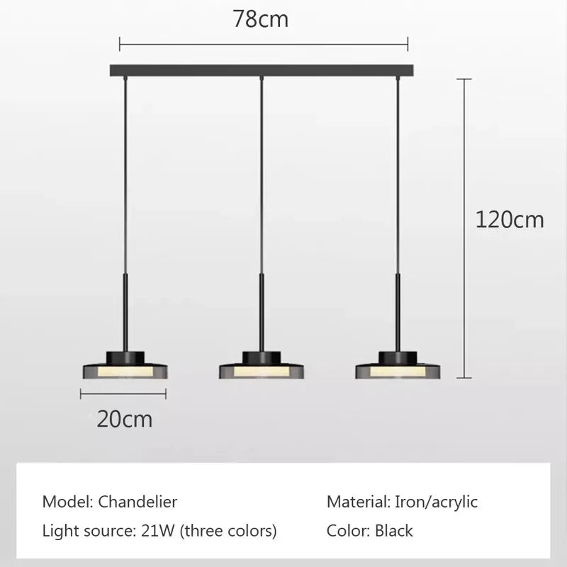 Afralia™ LED Iron Acrylic Pendant: Modern French Style Indoor Light for Bedroom & Living Room