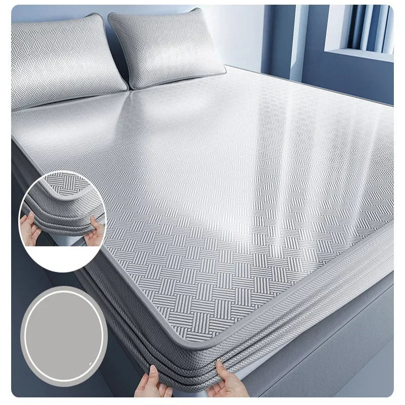 Afralia™ Cooling Jacquard Fitted Sheet: Skin Friendly, Breathable Single Mattress Protector