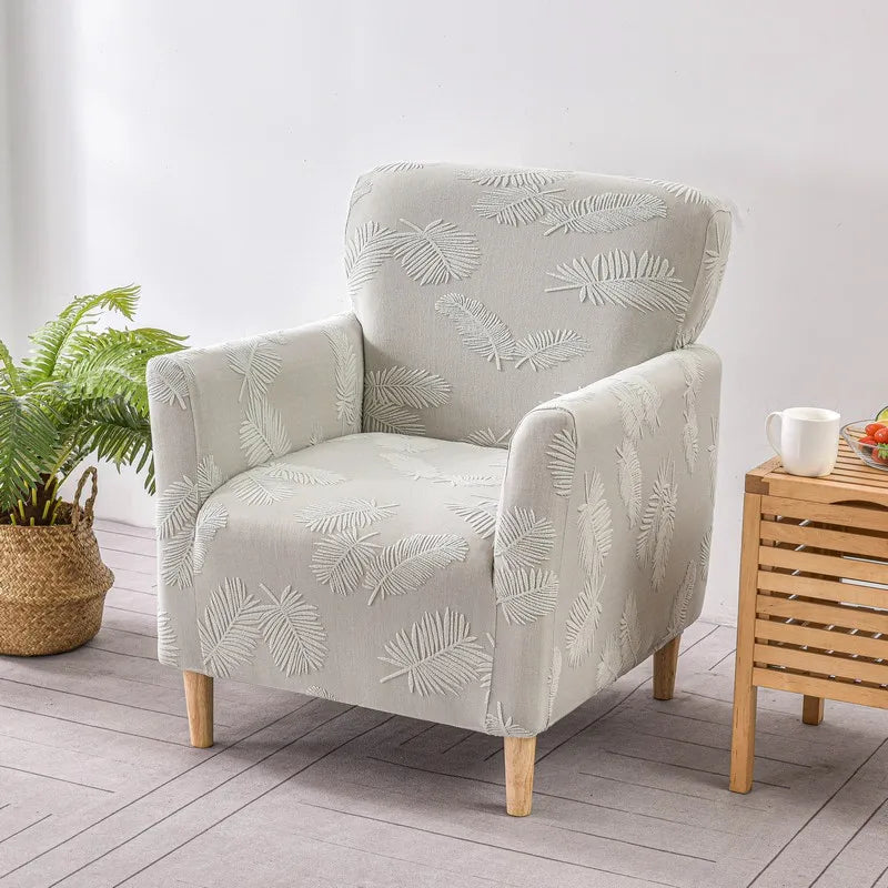 Afralia™ Stretch Fleece Accent Chair Cover - Solid Color Slipcovers for Sofa