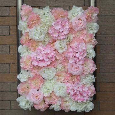 Afralia™ Silk Rose Flower Wall Decor Champagne Artificial Wedding Backdrop