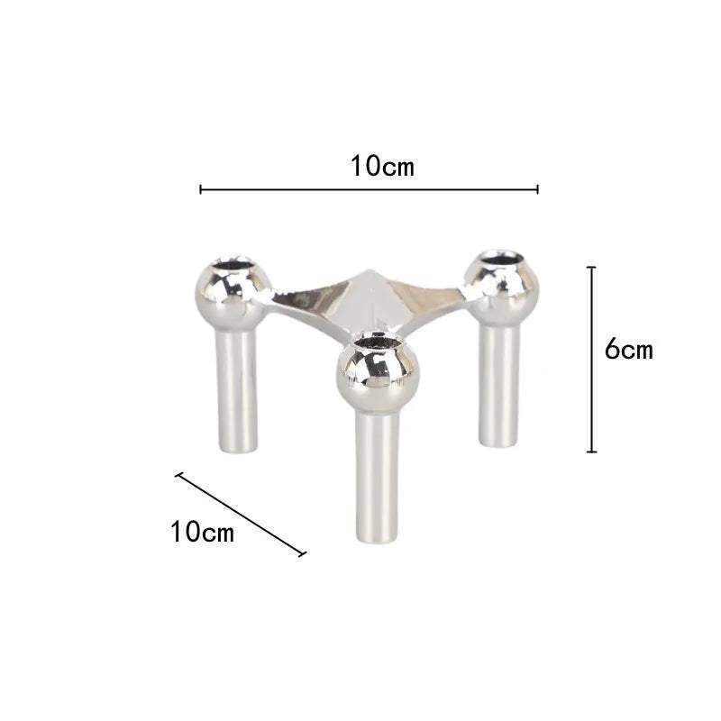 Afralia™ Triangle Candle Holder Golden Candelabrum Wedding Centerpiece