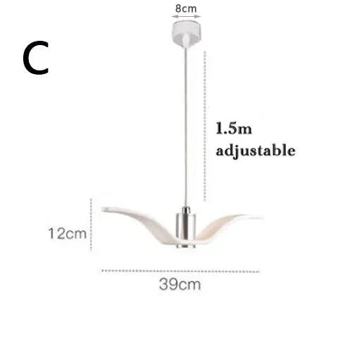 Afralia™ Seagull LED Chandelier: Modern Kitchen/Bar Ceiling Light Fixture