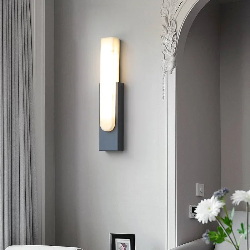 Afralia™ 7W LED Marble Wall Lamp - Modern Nordic Gold Sconces for Stylish Indoor Lighting